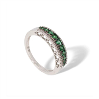 Anillo Mirco Visconti Mujer in Oro blanco Smeraldo 0.28 Ct P2160/10S - P2160/10S